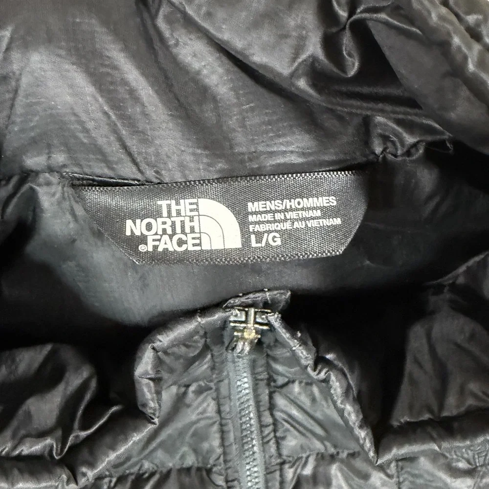 Mens L The North Face Black Thermoball Full Zip Jacket Coat Puffer Matte